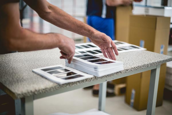 Riordinamento stampe dopo fustellatura